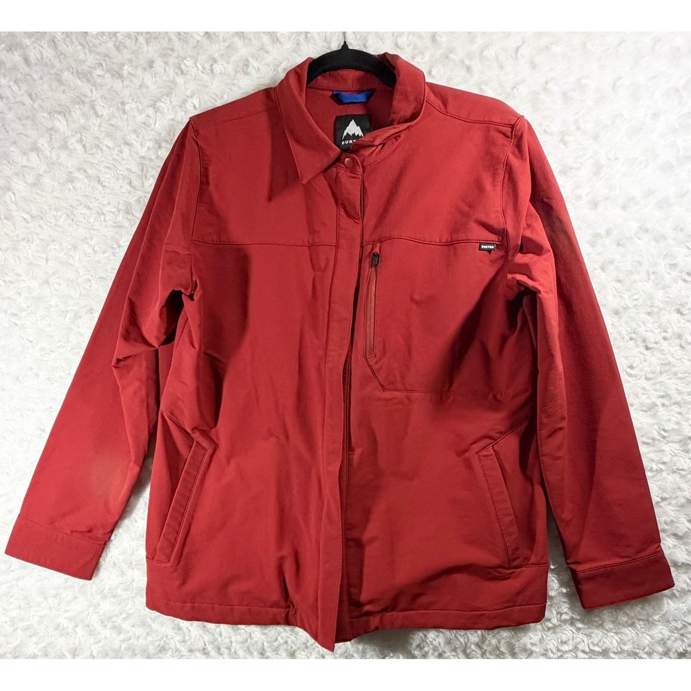 Burton W WNT SLTR 3IN1 Red Softshell Snap Front Fleece Lined Jacket Womens Med